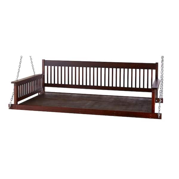 Unbranded Plantation 2-Person Daybed Wooden Porch Patio Swing