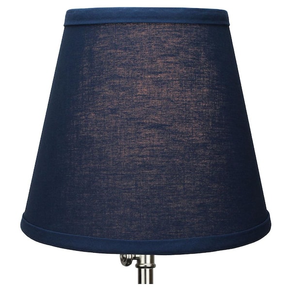 navy and grey lampshade