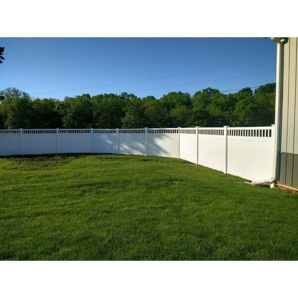Weatherables 72 in. H x 132 ft. L Privacy Calgary White Vinyl Complete Fence Project Pack
