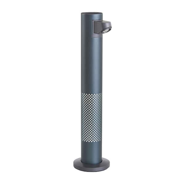 George Kovacs Kovacs 11.75 in. Mistic Grey Rechargeable LED Desk Lamp and Flashlight with USB-C Port and White Aluminum Shade