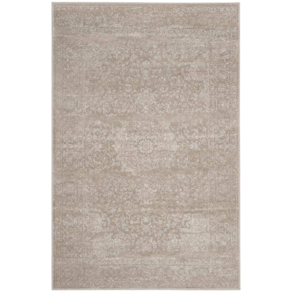 Carnegie Light Beige and Cream 3' x 5' Synthetic Area Rug