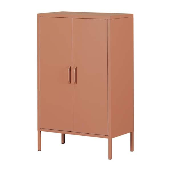 Cream Burnt Orange 25.5 in. Cabinet