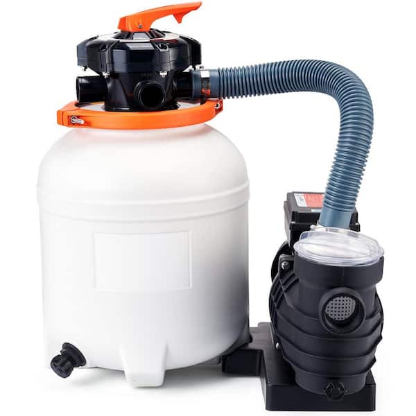 SKYSHALO Sand Filter Pump for Above Ground Pools 12in. 3000 GPH 1/2 HP 450sq.ft. Swimming Pool Pumps System and Filters Combo Set