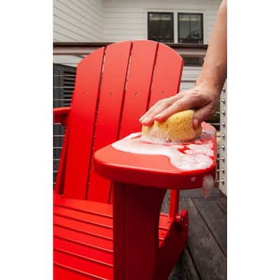 Recycled Red Folding Plastic Adirondack Chair