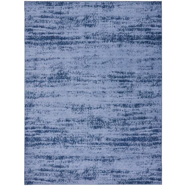 Nourison Essentials Denim 9 ft. x 12 ft. Abstract Contemporary Indoor/Outdoor Area Rug