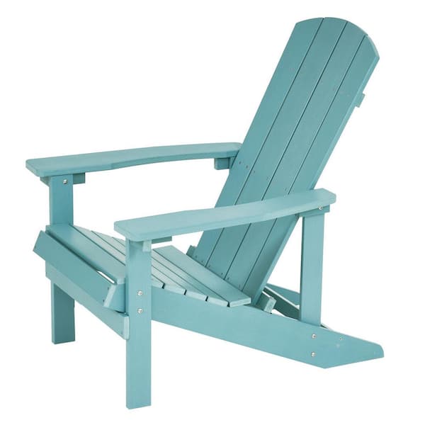 Unbranded 1 Set All-Weather Adirondack Chair in Lake Blue