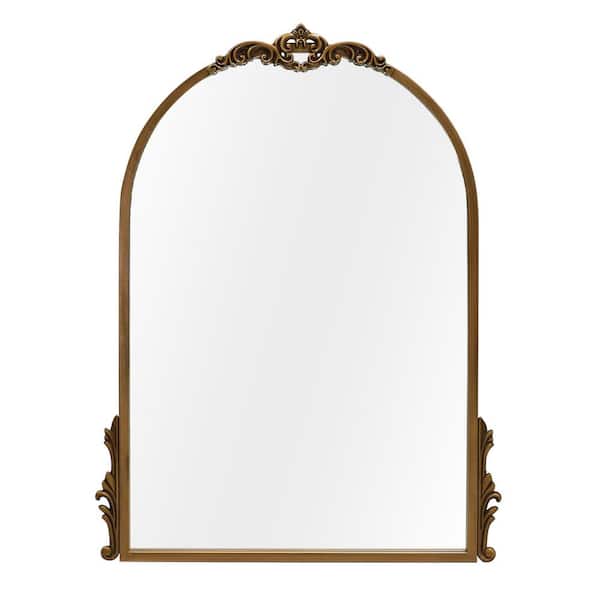LuxHomez 24.1 in. W x 32.1 in. H Gold Metal Arch Baroque Wedding