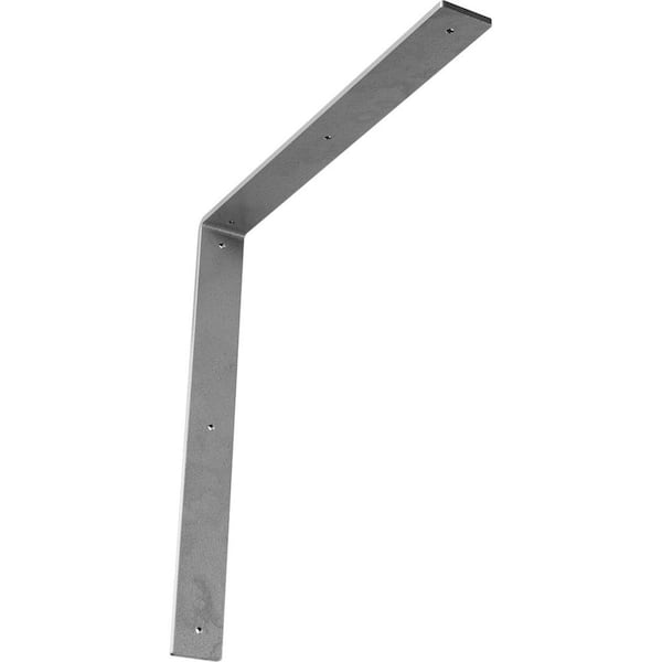 Ekena Millwork 18 in. x 2 in. x 18 in. Steel Hammered Gray Hamilton Bracket