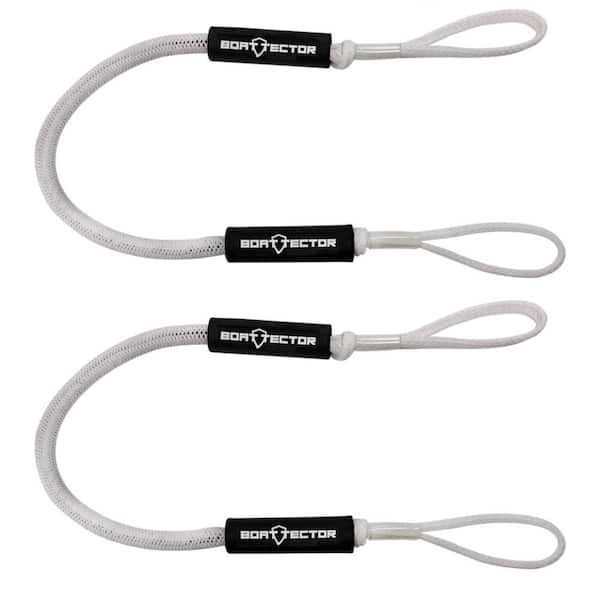 Bungee Dock Line - 2 Pack (4ft & 6ft) Boat Rope Accessories for