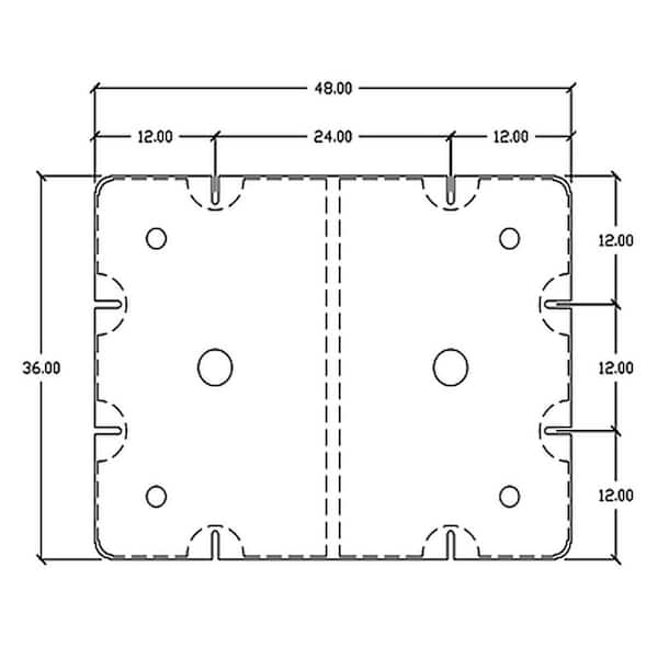 36 in. x 48 in. x 8 in. Foam Filled Dock Float Drum distributed by Multinautic