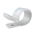1/2 in. Plastic 1-Hole Cable Clamps (12-Pack)