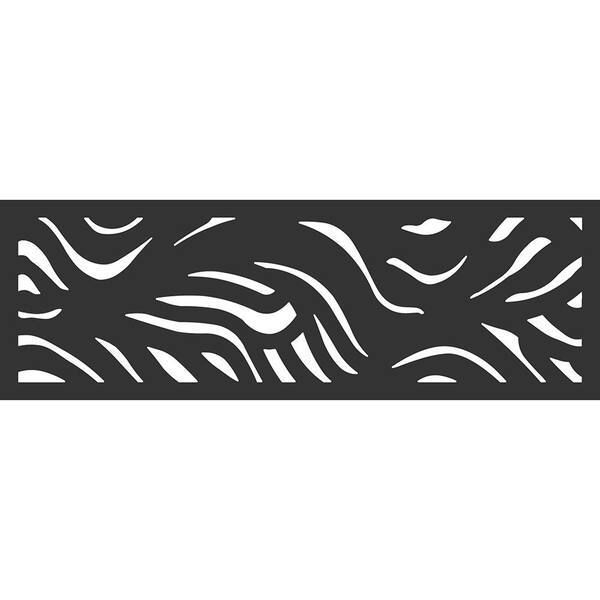 OUTDECO 70 in. x 23.75 in. Maldives Hardwood Composite Decorative Wall Decor and Privacy Panel, Black