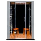Galaxy Plus 60 in. x 37 in. x 87 in. Steam Shower Enclosure Kit with Acrylic Base in Black