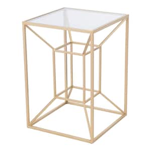 Canyon Clear and Gold Side Table