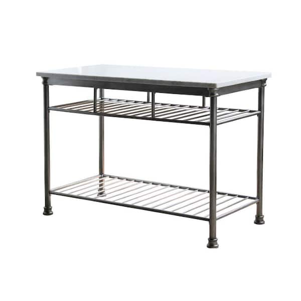 Home Styles Orleans Gray Kitchen Utility Table