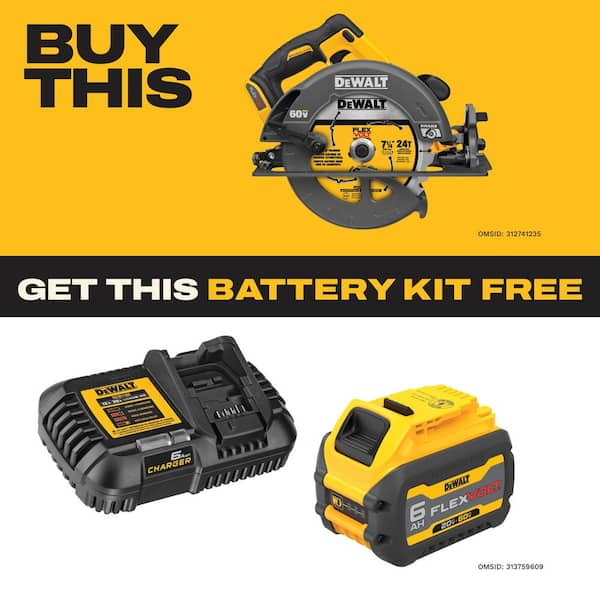 FLEXVOLT 60V MAX Cordless Brushless 7-1/4 in. Circular Saw with Brake (Tool Only)