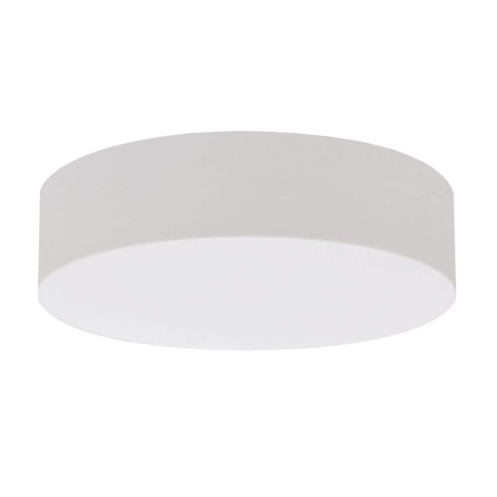 Anton 18-Watt Integrated LED Flushmount with Linen White Shade price history on PriceWatchPro