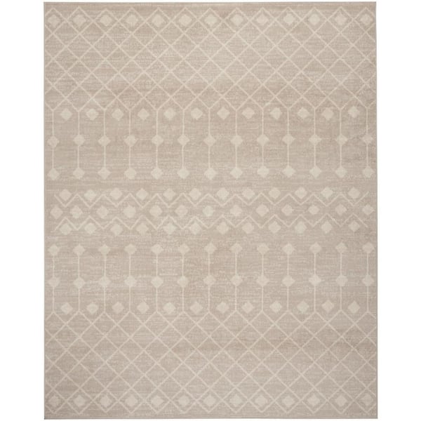 4 ft. x 6 ft. Beige Geometric Power Loom Area Rug