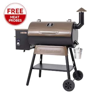 2024 Newest 549 sq.in Pellet Grill in Brown with PID Controller, 8 in 1 Outdoor Smoker