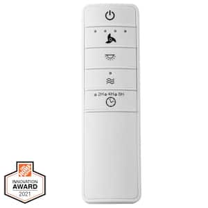 Universal Smart Hubspace Wi-Fi 4-Speed Ceiling Fan White Remote Control - For Use With AC Motor Fans Only