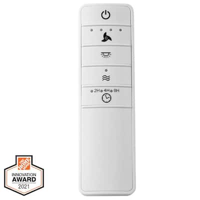 Universal Smart Hubspace Wi-Fi 4-Speed Ceiling Fan White Remote Control Works with Google Assistant and Amazon Alexa