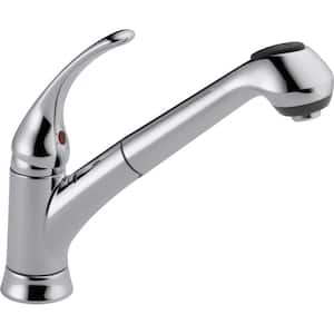 Foundations Single-Handle Pull-Out Sprayer Kitchen Faucet In Chrome