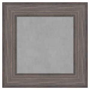 Country Barnwood 17 in. x 17 in. Framed Magnetic Board