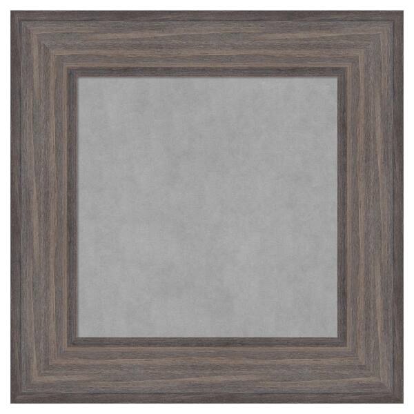 Amanti Art Country Barnwood 17 in. x 17 in. Framed Magnetic Board