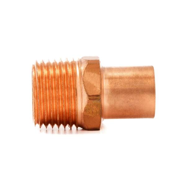 Everbilt 1/2 in. Copper Pressure Cup X MPT Adapter Fitting Pro