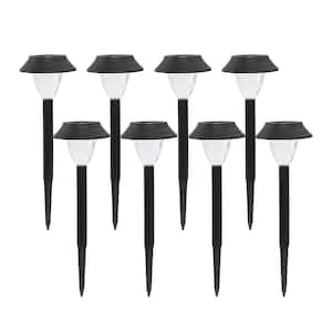 NA Black Solar Powered Integrated LED Weather Resistant Path Light (10-Pack)