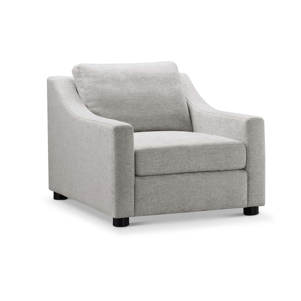 DEVON & CLAIRE Garcelle Gray Stain-Resistant Fabric Chair