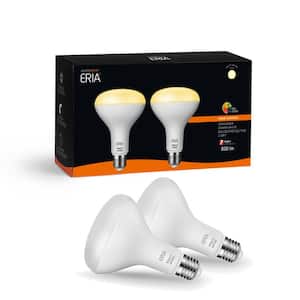 ERIA 65-Watt Equivalent BR30 Dimmable CRI 90 Plus Wireless Smart LED Flood Light Bulb Soft White (2-Pack)