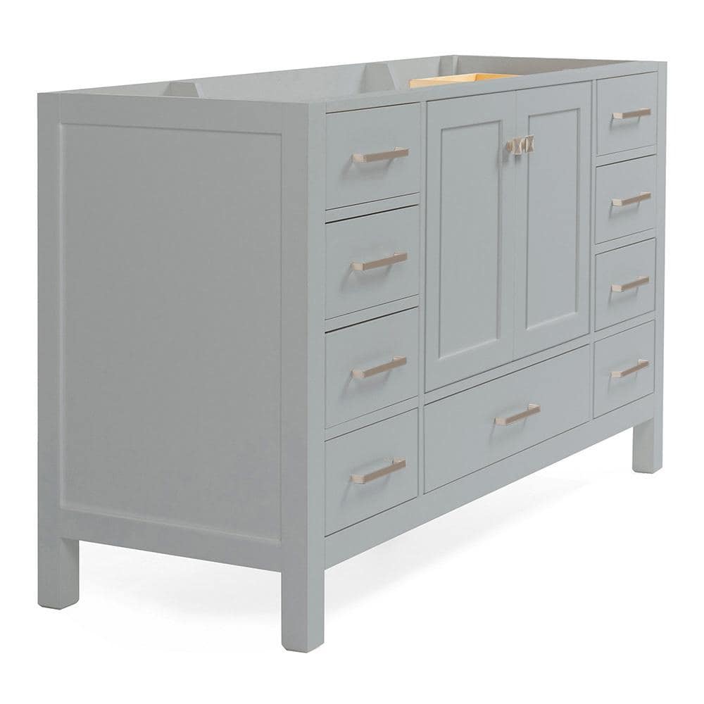 Cambridge 54" Grey Solid Wood Freestanding Bathroom Vanity