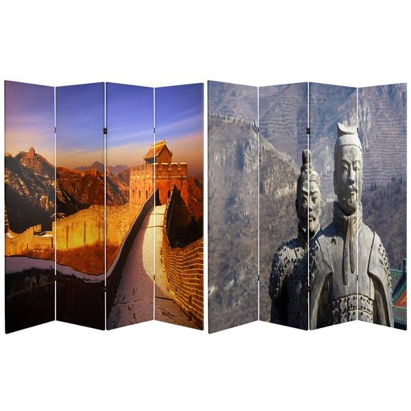 Oriental Furniture 6 ft. Printed 4-Panel Room Divider