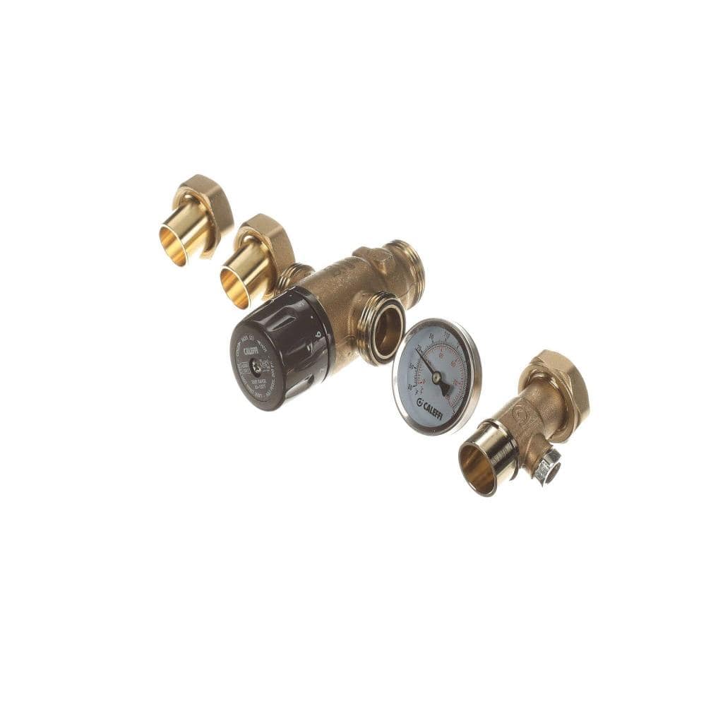 "3-Way Thermostatic Mixing Valve Temperature Gauge Adjustable 3/4"" Sweat Mixcal 521519A" price history on PriceWatchPro