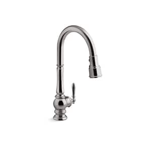 Artifacts Touchless 3-Spray Patterns Single Handle Pull Down Sprayer Kitchen Faucet in Vibrant Titanium