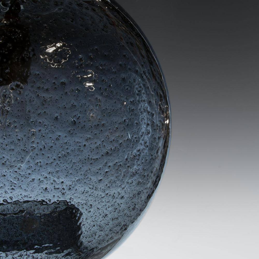 Malbec Antique Bronze 15" Globe Pendant with Textured Artisanal Glass
