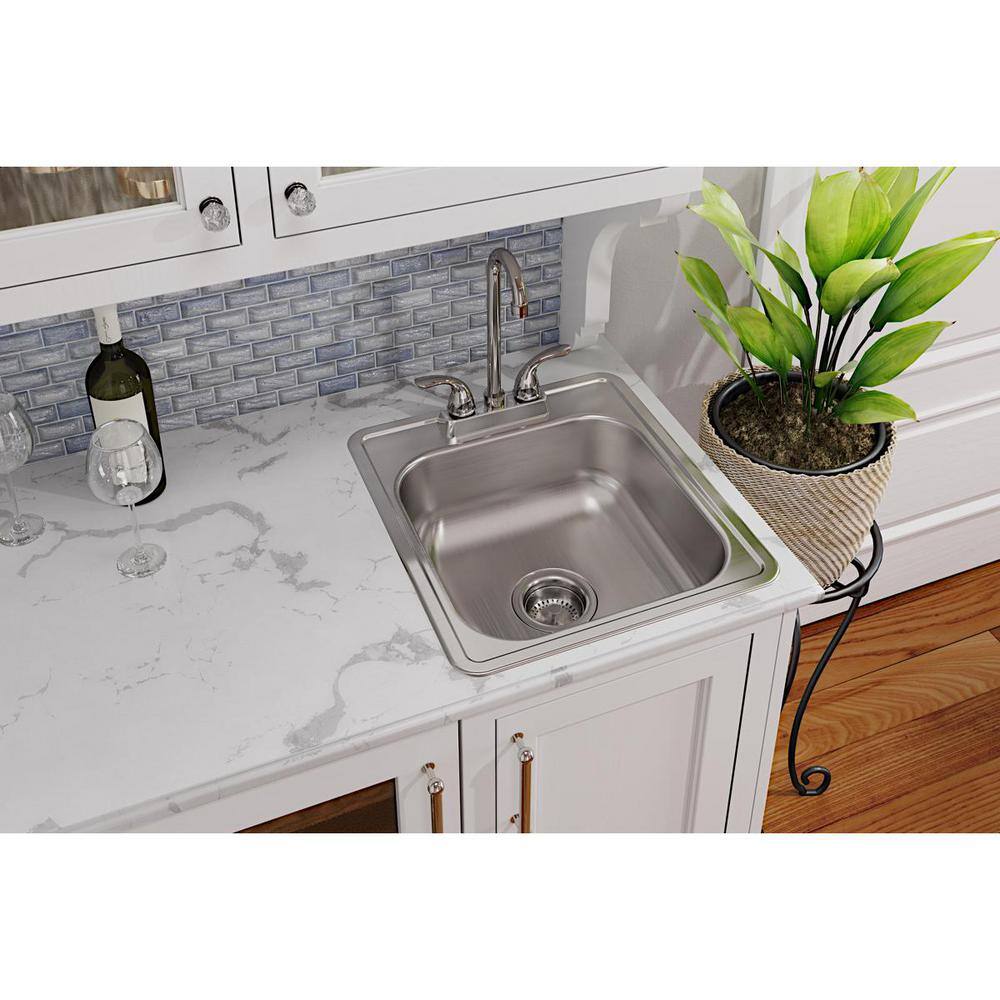 Dayton 17" x 19" Stainless Steel Single Bowl Drop-In Sink