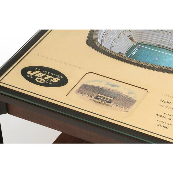 : Fan Creations New York Jets Coffee Table With Team Color :  Sports & Outdoors