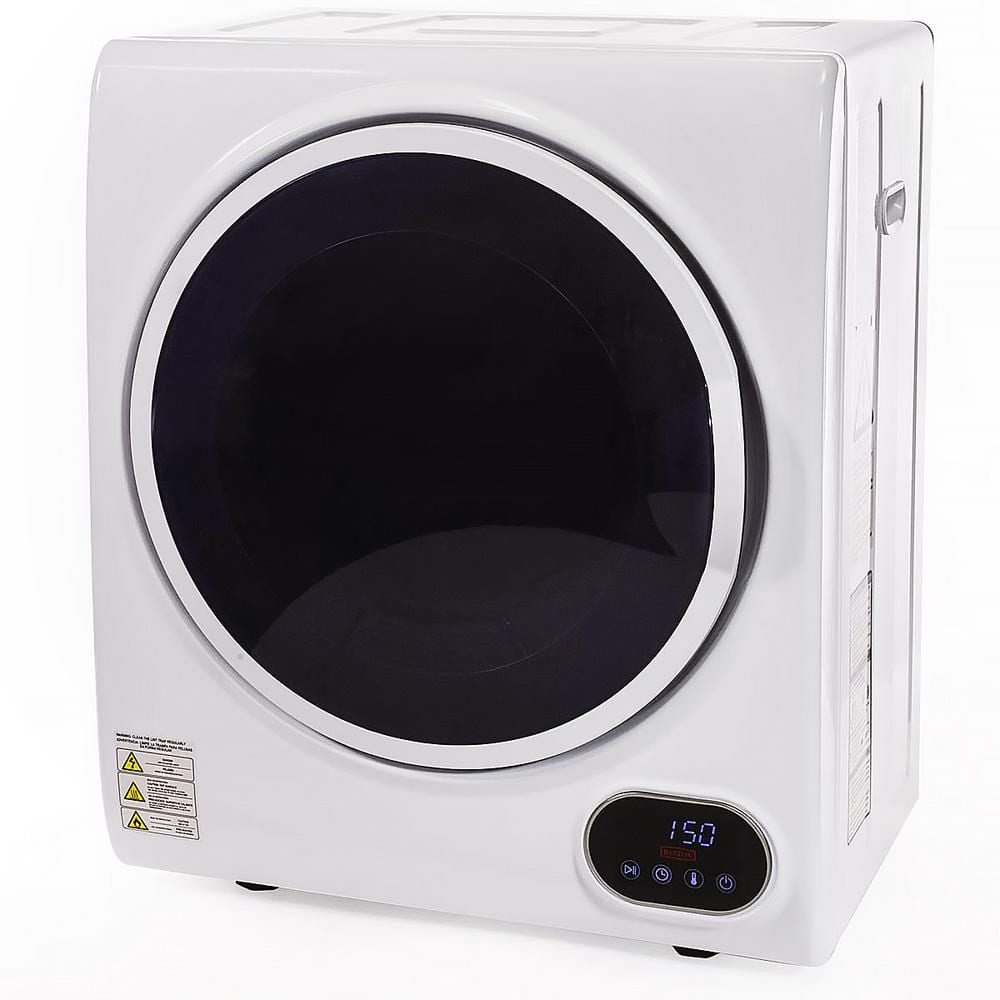 1.85 cu. ft. Electric Stainless Steel Automatic Laundry Tumble Dryer Machine with 3-Drying Modes and Timer in White