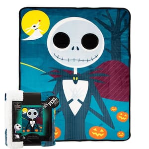 Nightmare Before Christmas Night Stroll Multi-Colored Silk Touch Sherpa Throw Blanket