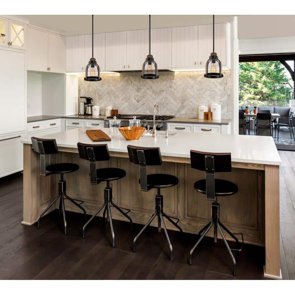 Cindy 11" Oil Rubbed Bronze and Barnwood Mini Pendant Light