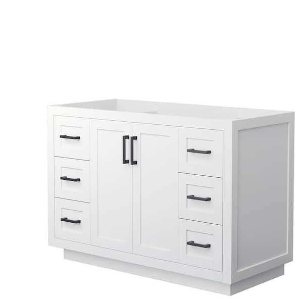 Wyndham Collection Miranda 47.25 in. W x 21.75 in. D Single Bath Vanity Cabinet Only in White