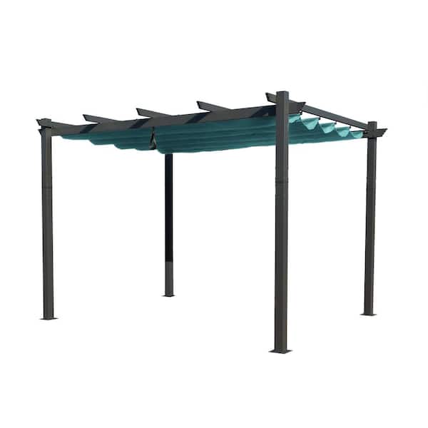 KOZYARD Morgan Outdoor 10 ft. x 13 ft. Pergola Blue Sun Shade Canopy