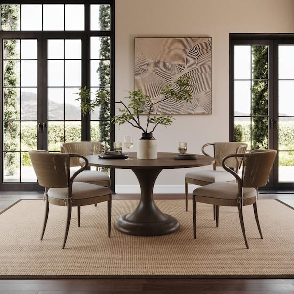 Patricia Jute and Wool Tan 6 ft. x 9 ft. Indoor Area Rug