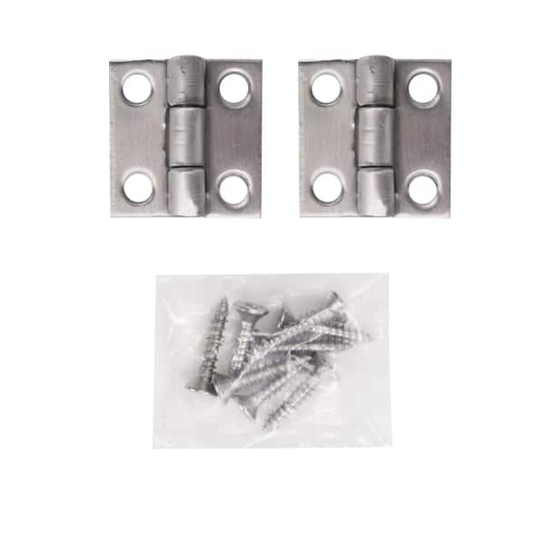 Everbilt 1 in. Zinc-Plated Non-Removable Pin Narrow Utility Hinge (2-Pack)  29277 - The Home Depot