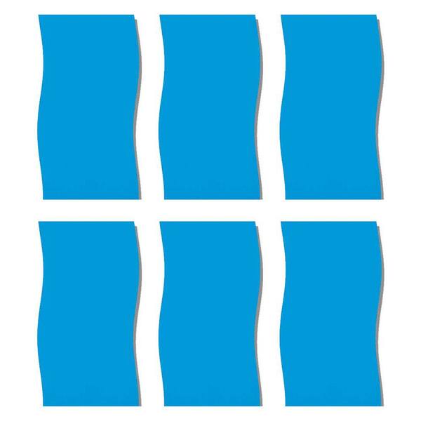 Swimline 18 ft. Round 52 in. D Solid Vinyl Overlap Above Ground Swimming Pool Liner, Blue (6-Pack)