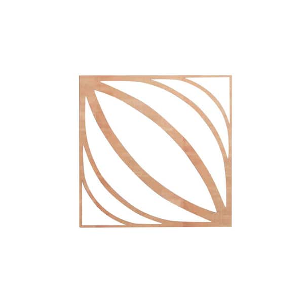 Ekena Millwork 15-3/8 in. x 15-3/8 in. x 1/4 in. Cherry Medium Otis Decorative Fretwork Wood Wall Panels (50-Pack)