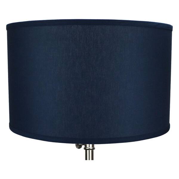 H Linen Navy Blue Drum Lamp Shade 18, 18 Inch Lamp Shade