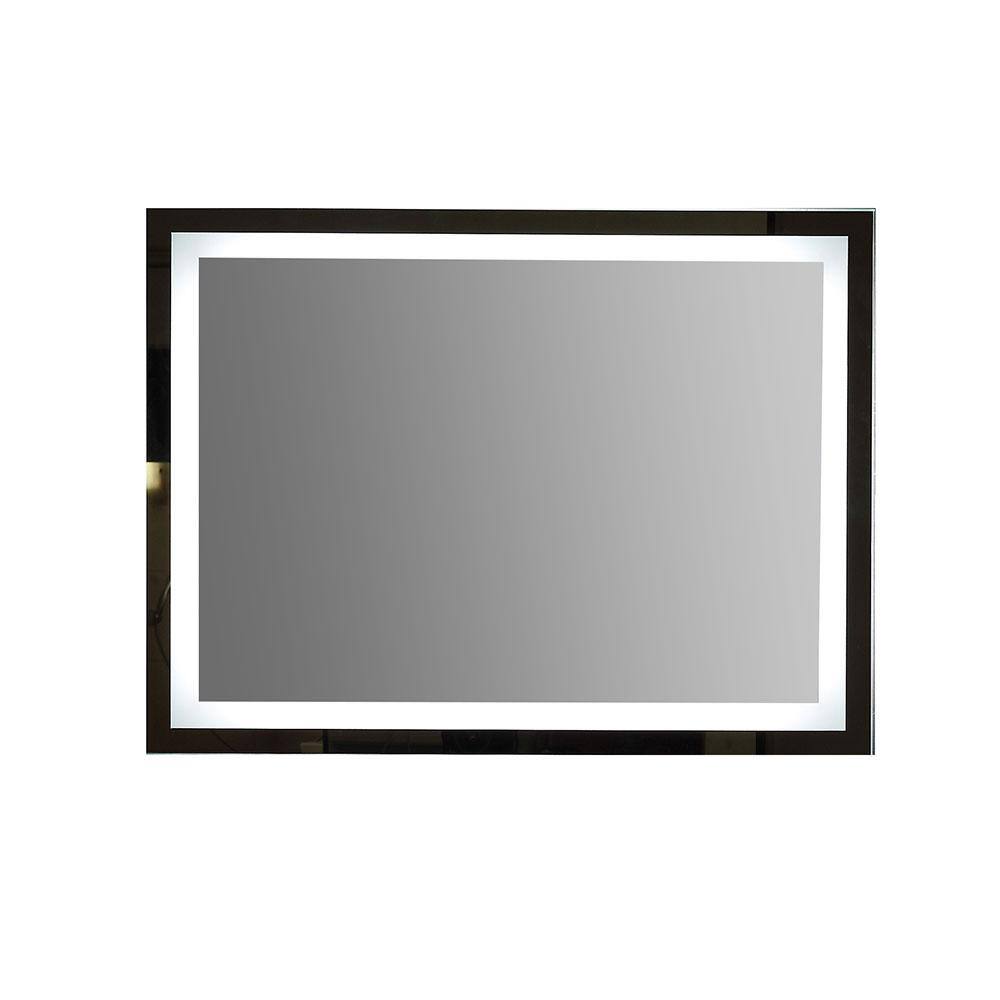 HOMEMYSTIQUE 32 in. W x 24 in. H Large Rectangular Frameless LED Wall